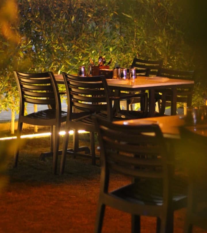 Elegant dining area at Vrindavan Restaurant