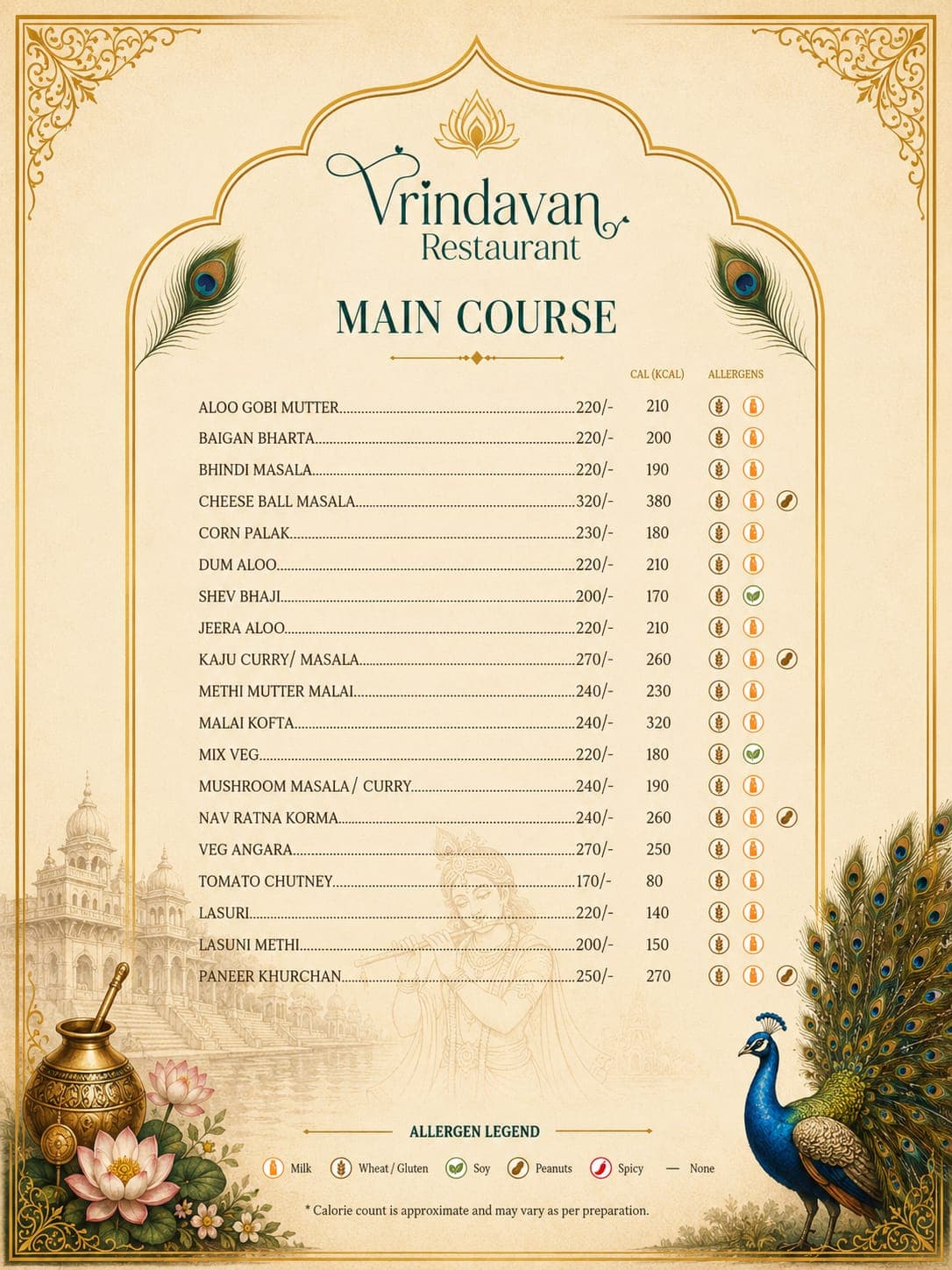 Vrindavan Menu Page 4
